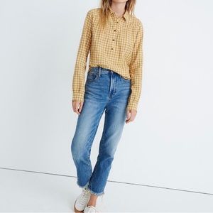 Madewell Plaid Western Popover S